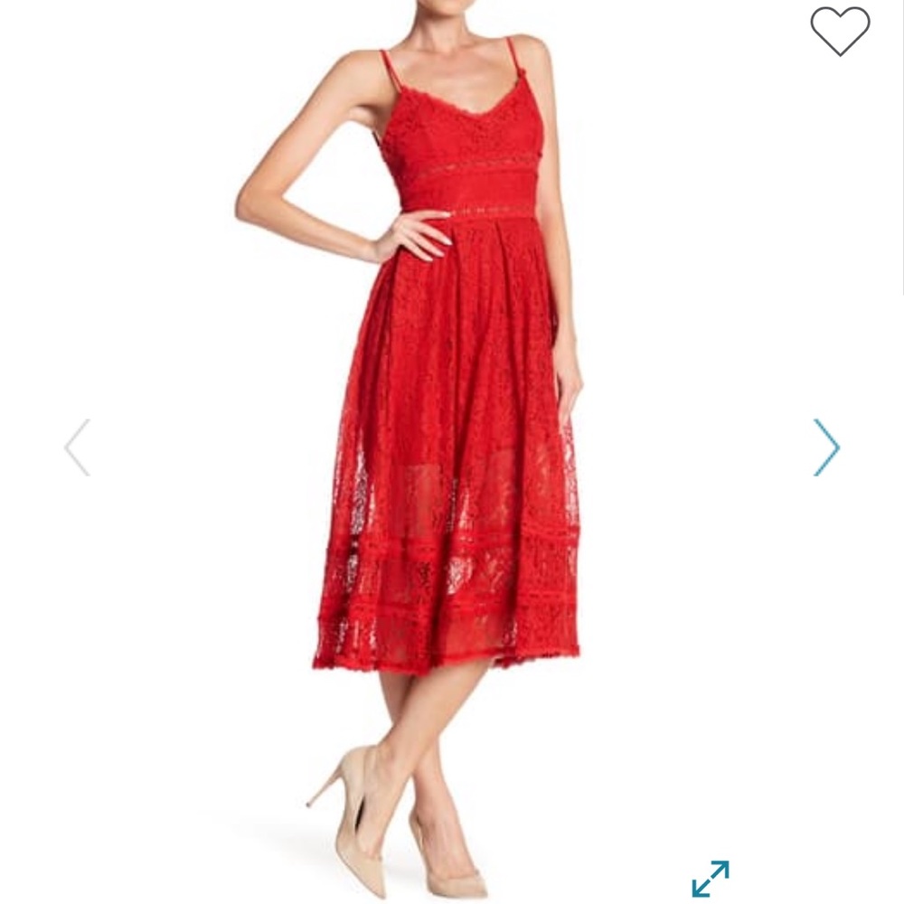 NEW! NSR Sleeveless Lace Midi Dress